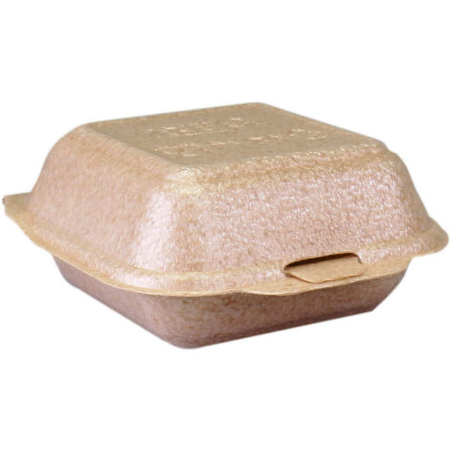 Bak, XPP/Bagasse,  hamburgerbak, 160x160x85mm, beige