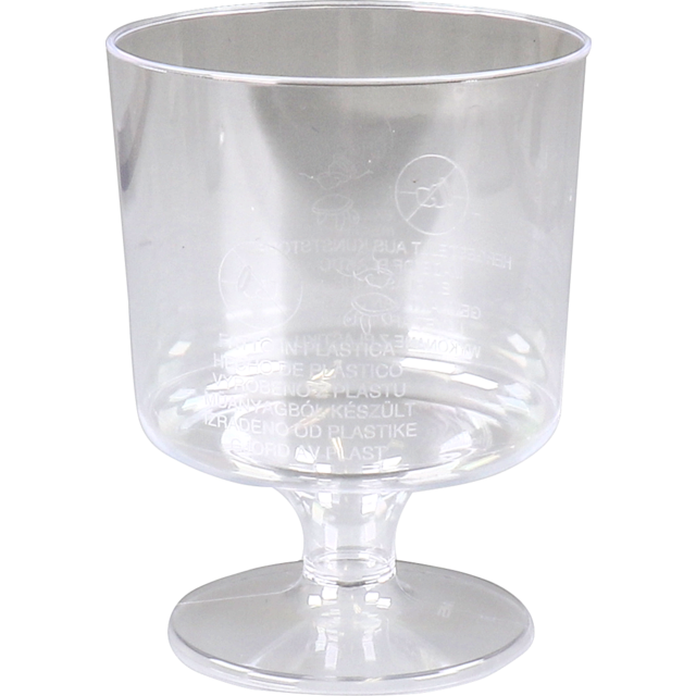 Glas, wijnglas, met voet, pS, 170ml, 86mm, glashelder