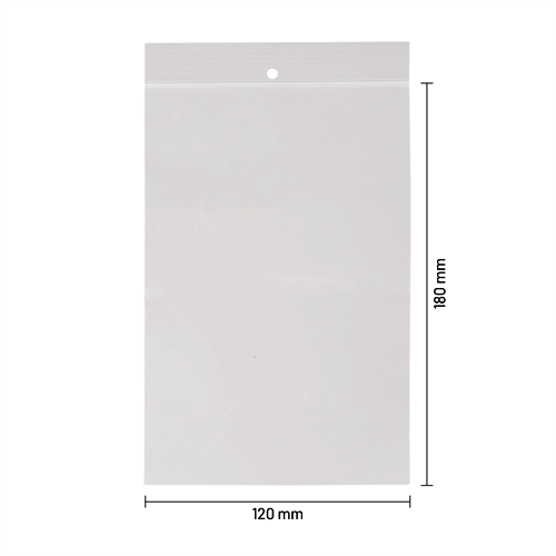 Gripzakken transparant 120 x 180 mm (A6) - 50 micron LDPE