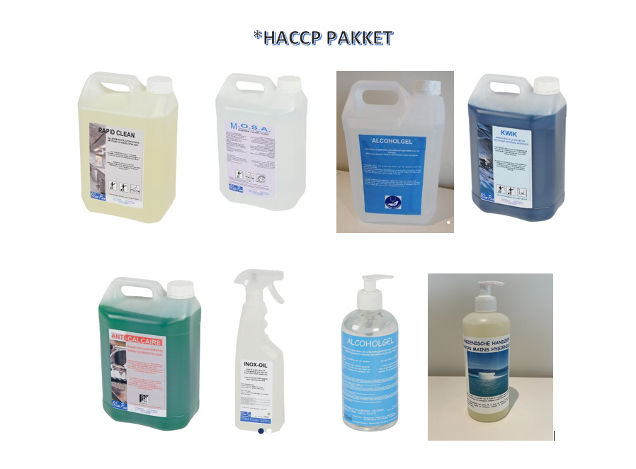 HACCP PAKKET bestaande uit onderstaande producten:
