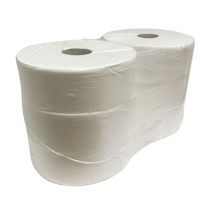 Maxi-toiletrol, 350m x 9cm, 2 Laags, eco wit,  per 6 verpakt