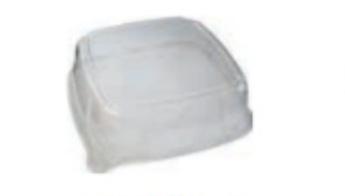 PET domed lid for square platter 30 x 30 cm